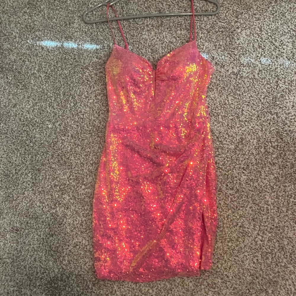 B Darlin Pink Mini Hoco Dress